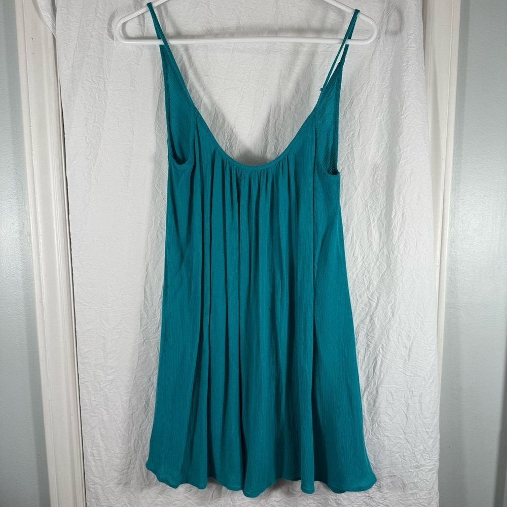Roxy Teal Green Beachy‎ Women’s Sleeveless Swim Coverup Casual Dress Small